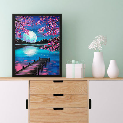 Moon Landscape - Full Round Drill Diamond Painting 30*40CM