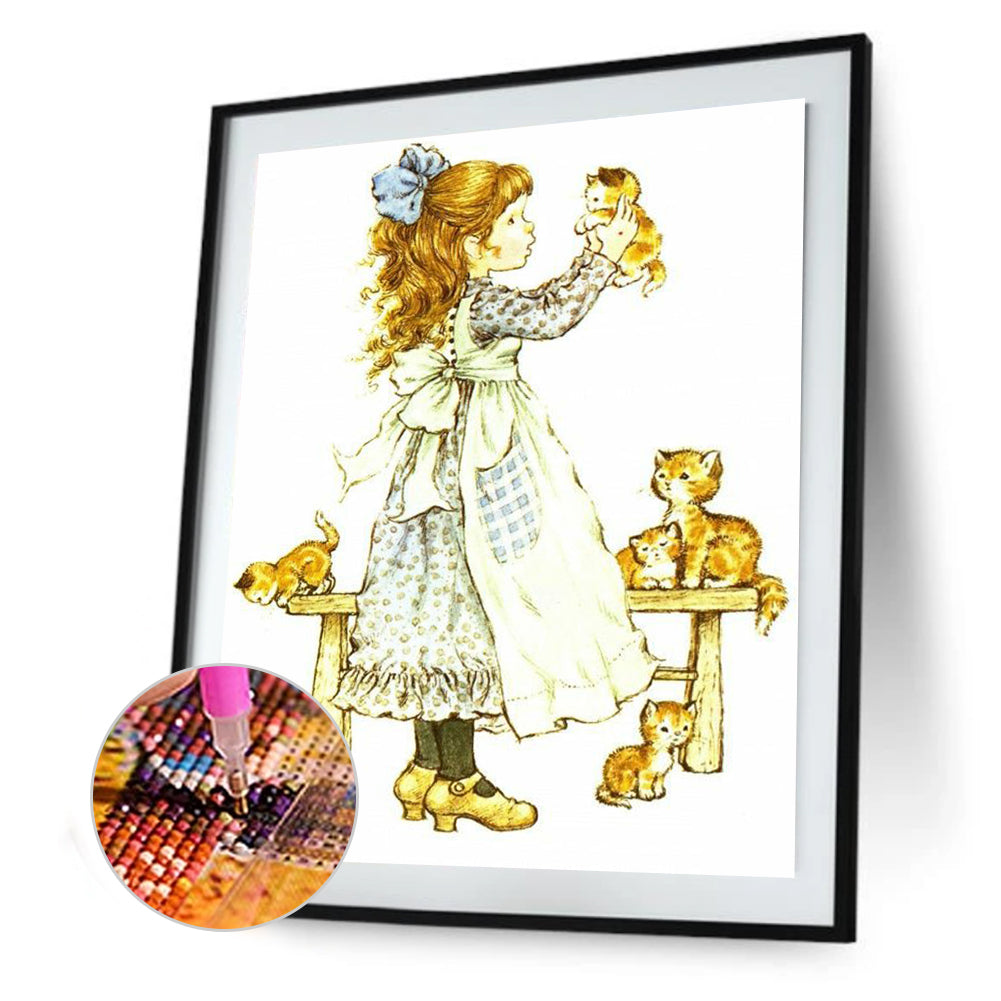 Girls - Full Round Drill Diamond Painting 30*40CM