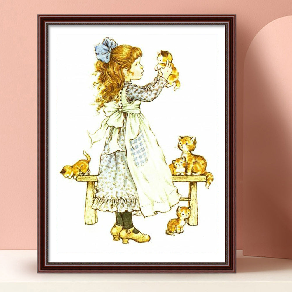 Girls - Full Round Drill Diamond Painting 30*40CM