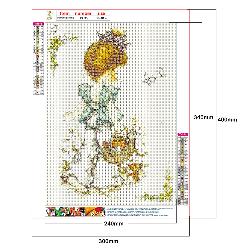 Girls - Full Round Drill Diamond Painting 30*40CM