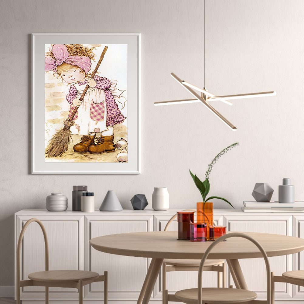 Girls - Full Round Drill Diamond Painting 30*40CM