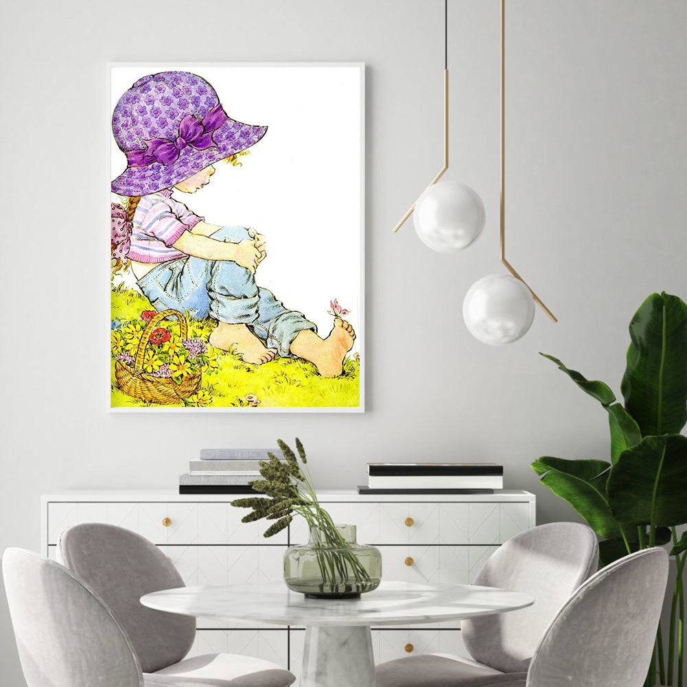Girls - Full Round Drill Diamond Painting 30*40CM