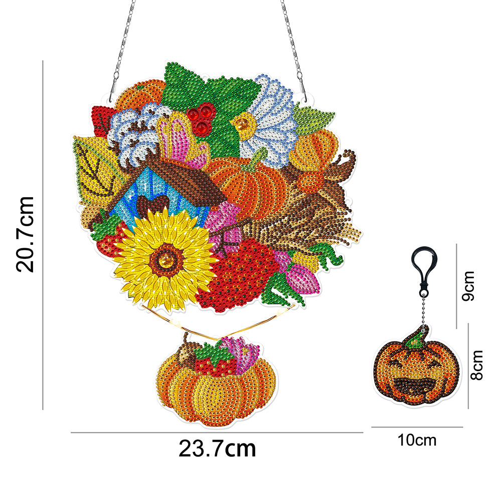 Xmas Diamond Painting Wreath Special Shape Drill Rhinestone Garland Craft