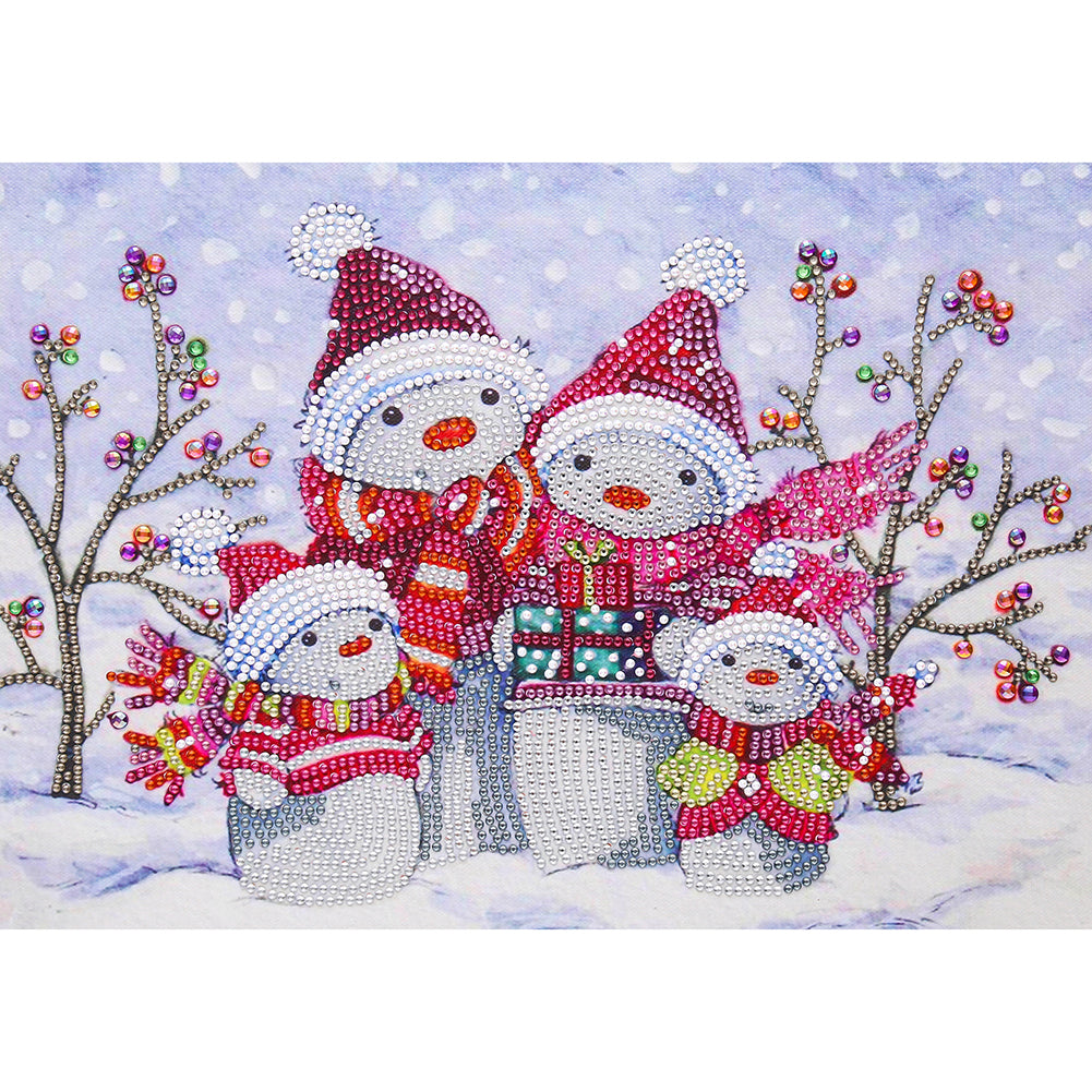 Christmas Snowman - Special Shaped Drill Diamond Painting 40*30CM