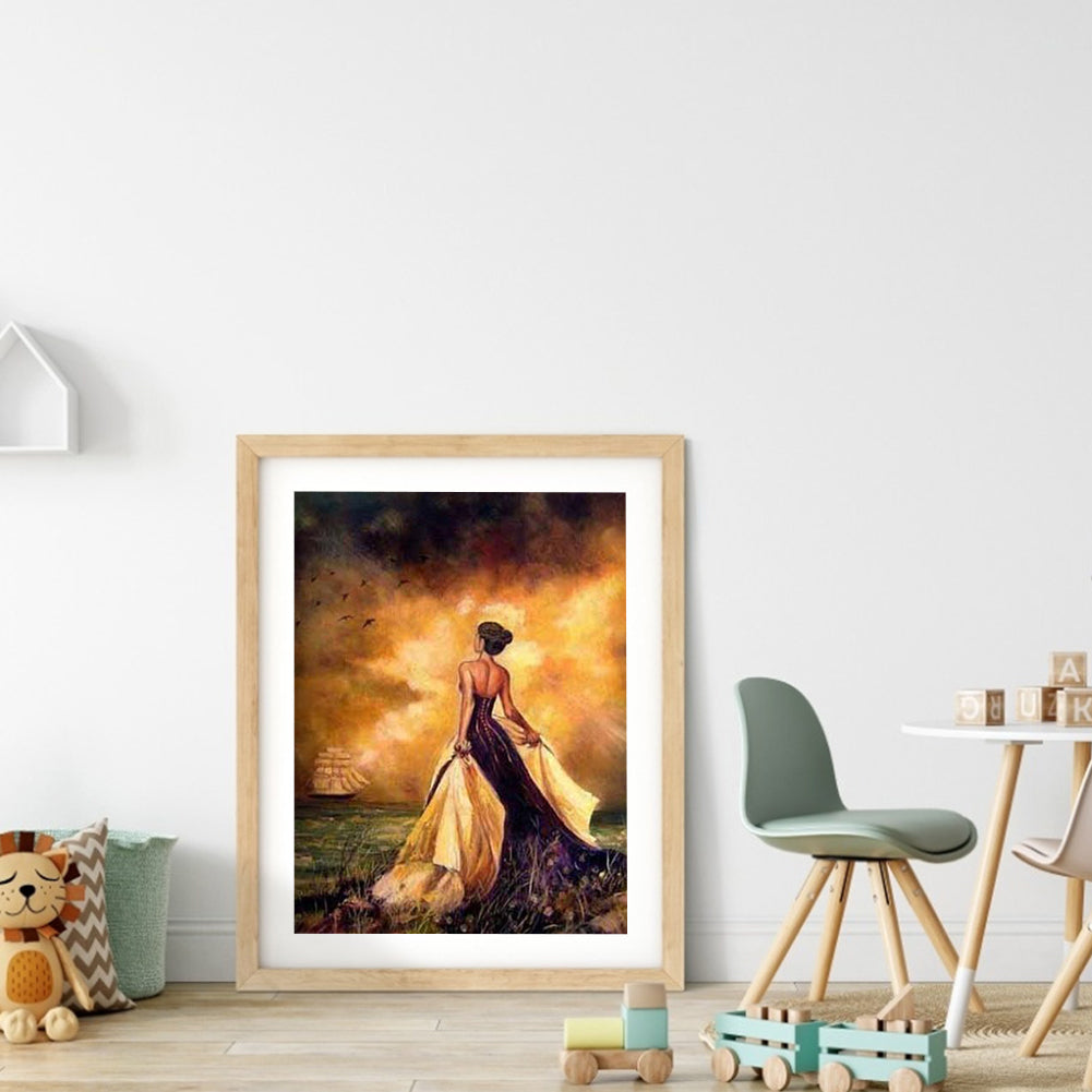 American Woman - Full Round Drill Diamond Painting 30*40CM