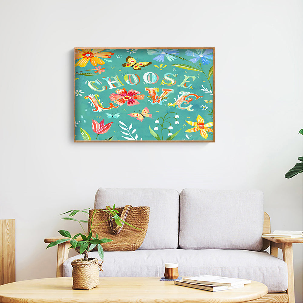 Flowers Plants - Full Round Drill Diamond Painting 40*30CM