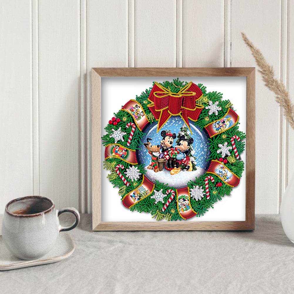 Christmas Wreath - Special Shaped Drill Diamond Painting 35*35CM
