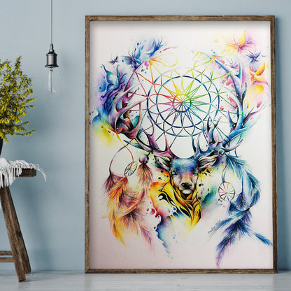 Deer Dreamcatcher - Special Shaped Drill Diamond Paiting 30*40CM