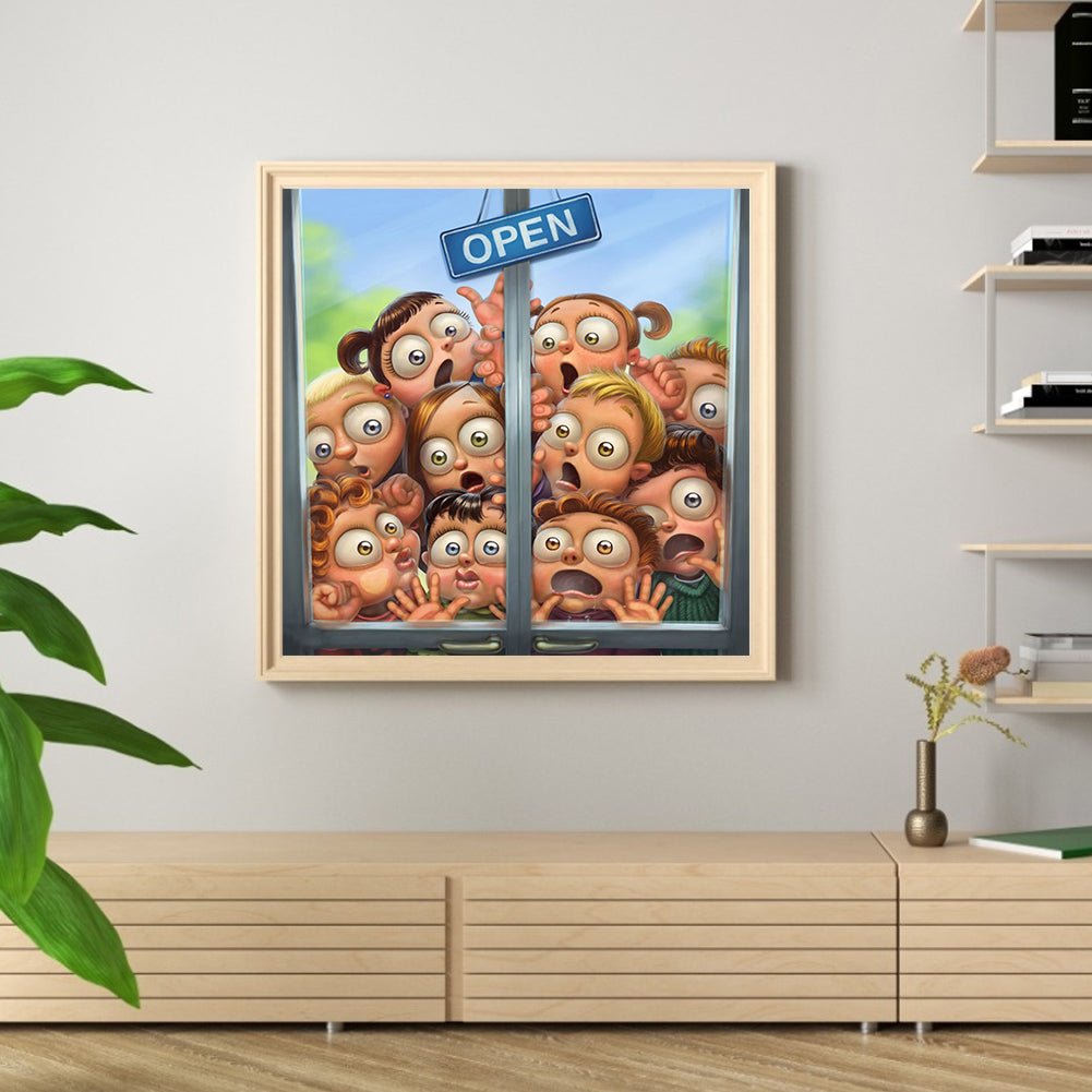 Kid Head - Full Round Drill Diamond Painting 40*40CM