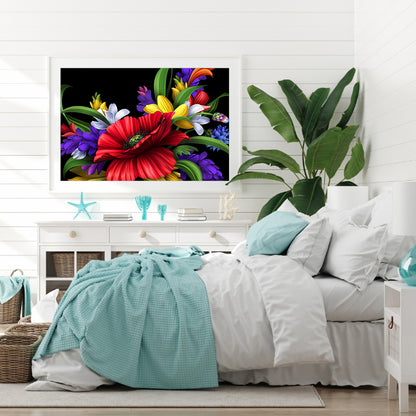 Flowers - Full Round Drill Diamond Painting 40*30CM