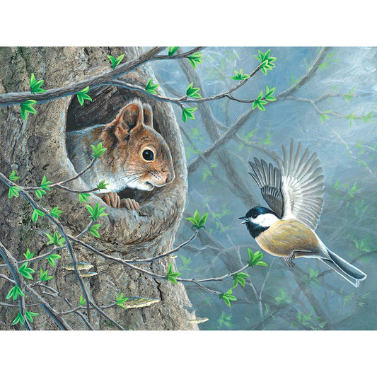 Squirrel Bird - Full Round Drill Diamond Painting 40*30CM