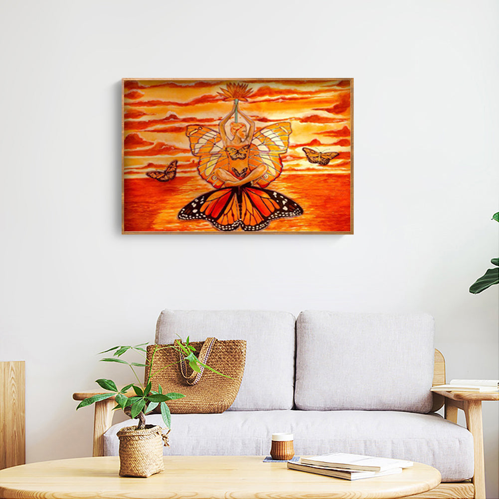 Butterfly People - Full Round Drill Diamond Painting 40*30CM