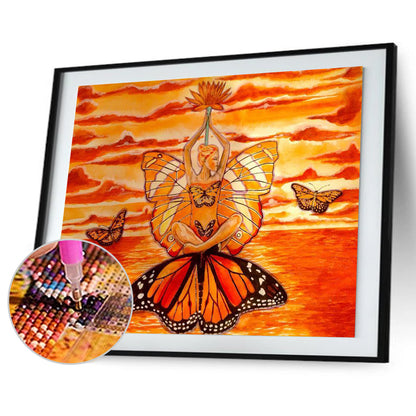 Butterfly People - Full Round Drill Diamond Painting 40*30CM