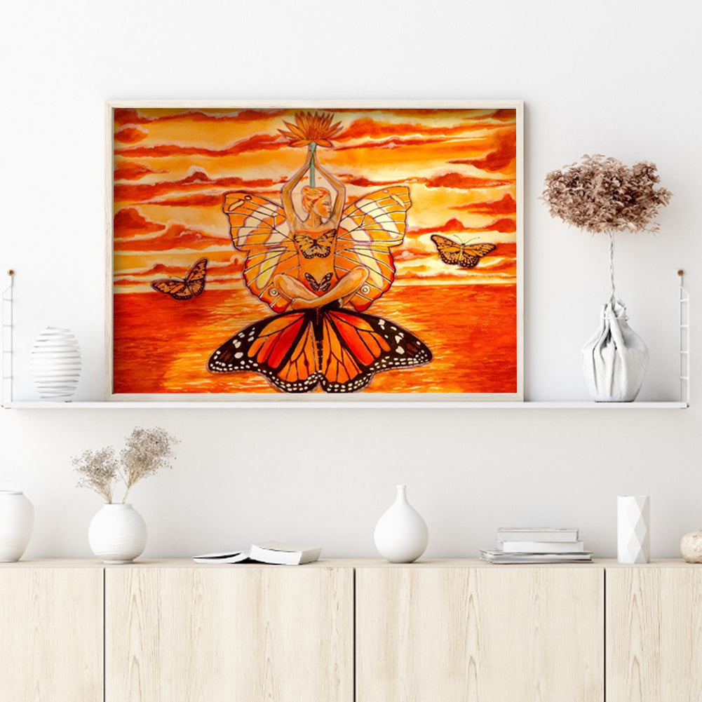 Butterfly People - Full Round Drill Diamond Painting 40*30CM