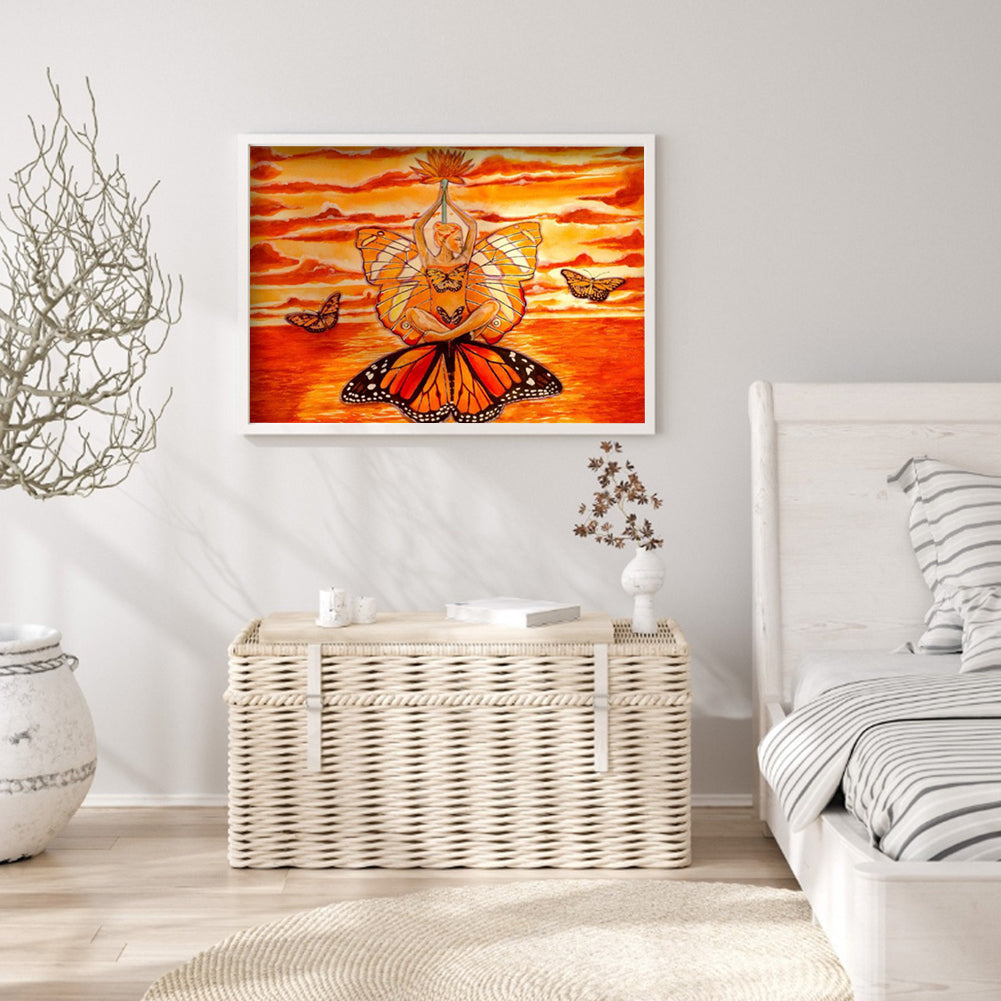 Butterfly People - Full Round Drill Diamond Painting 40*30CM