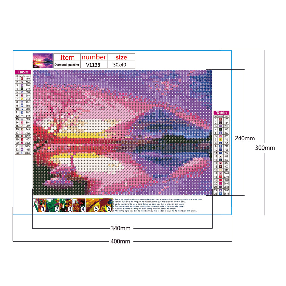 West Lake - Full Round Drill Diamond Painting 40*30CM