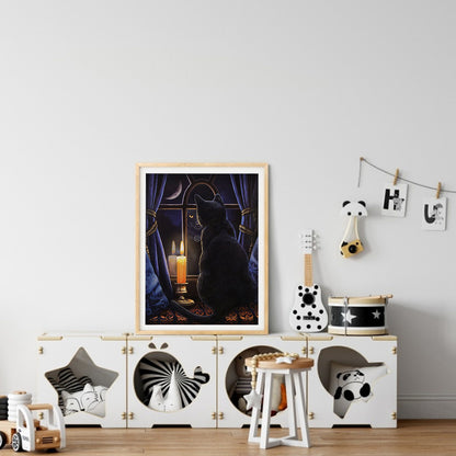 Black Cat - Full Round Drill Diamond Painting 40*50CM