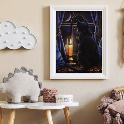 Black Cat - Full Round Drill Diamond Painting 40*50CM