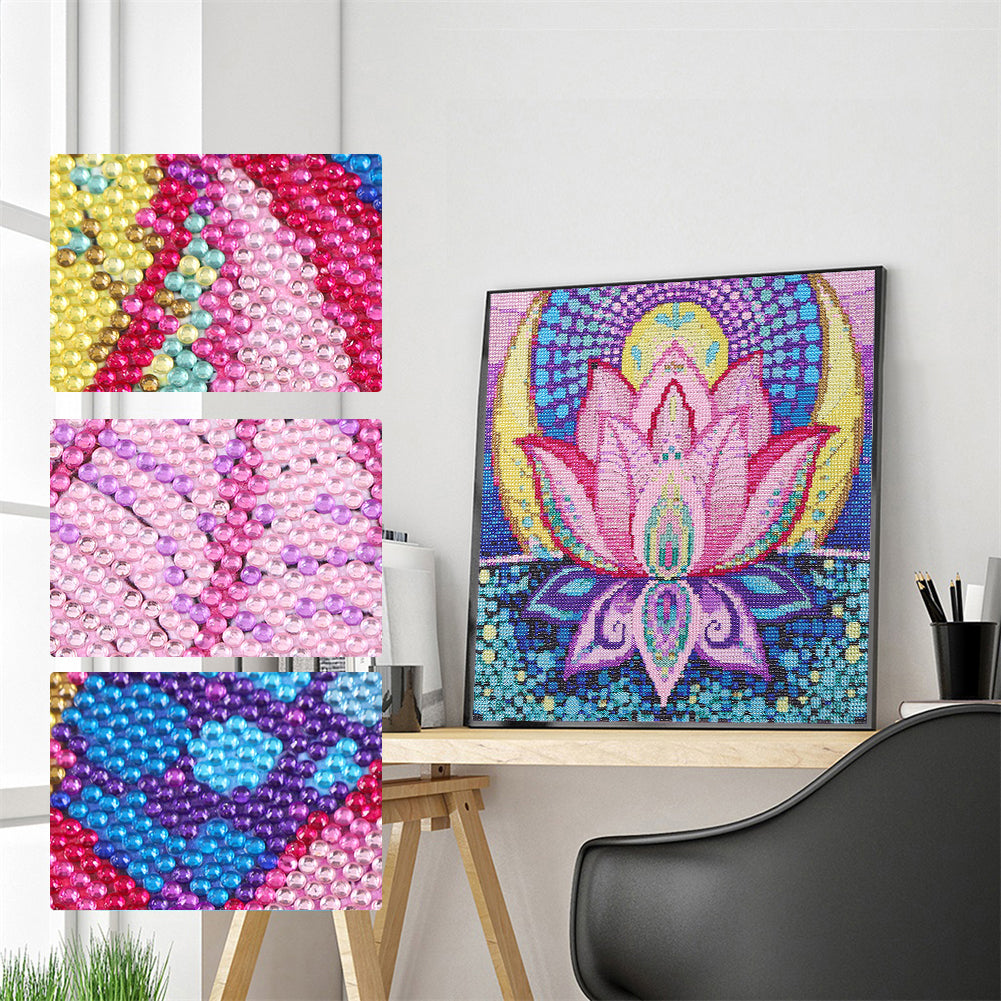 Lotus - Special Shaped Drill Diamond Paiting 40*40CM