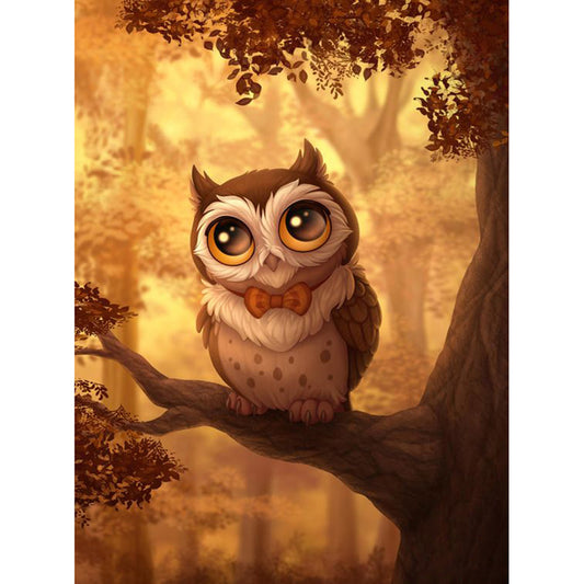 Owl - Full Round Drill Diamond Painting 30*40CM