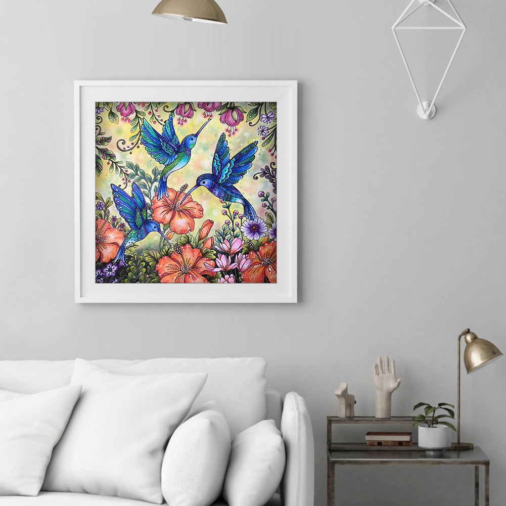 Bird - Full Round Drill Diamond Painting 30*30CM