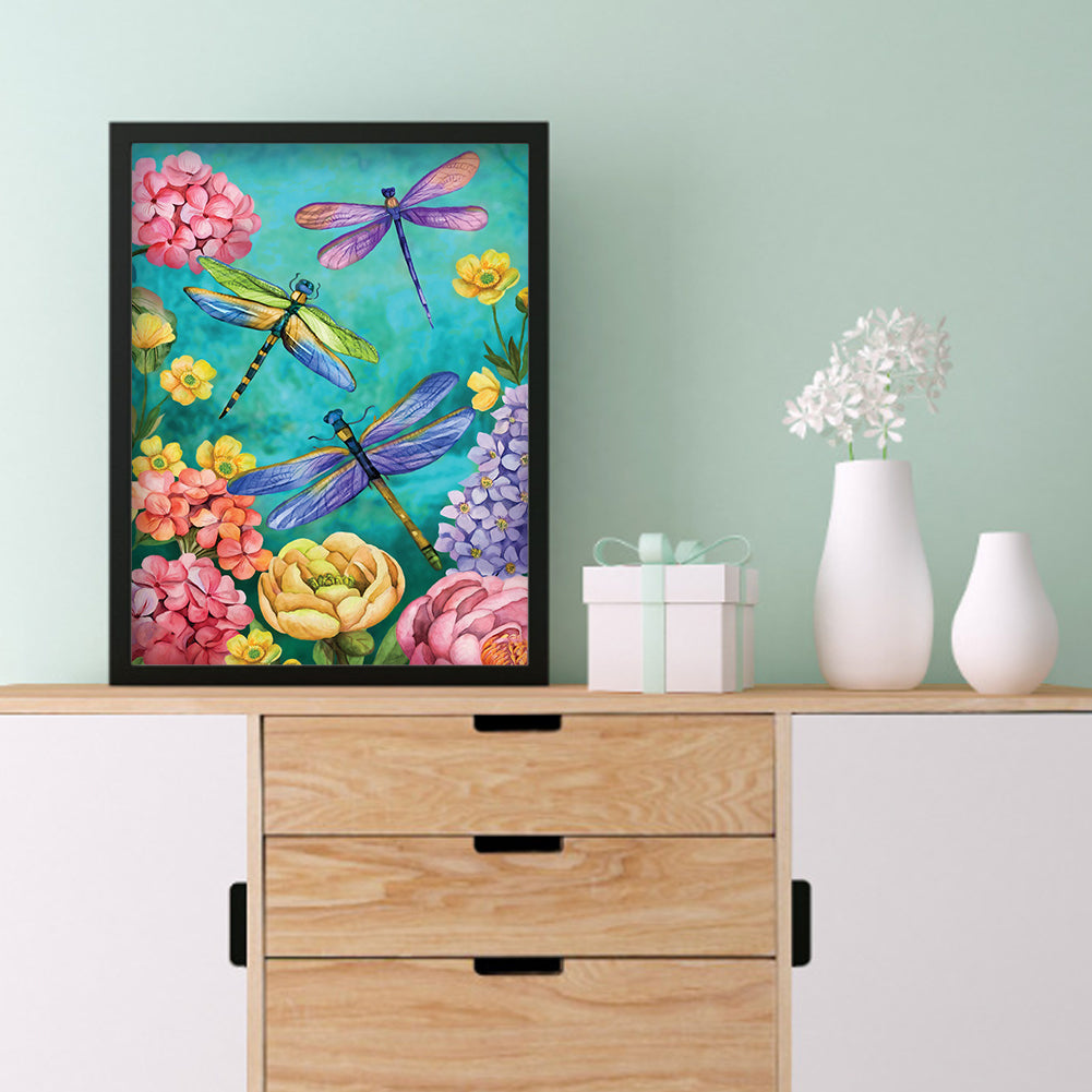 Dragonfly - Full Round Drill Diamond Painting 30*40CM
