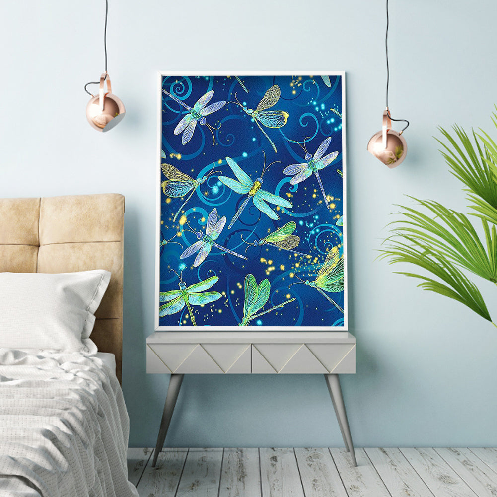 Dragonfly - Full Round Drill Diamond Painting 30*40CM