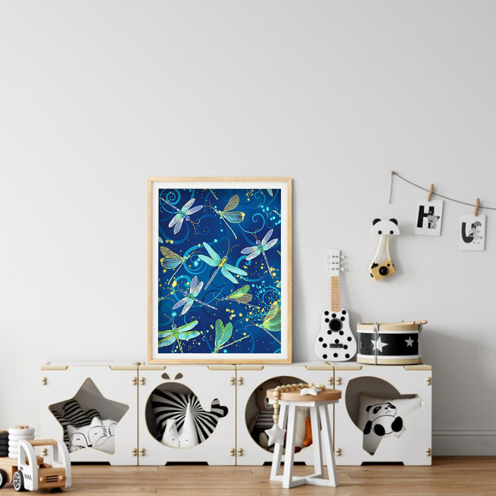 Dragonfly - Full Round Drill Diamond Painting 30*40CM