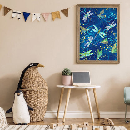 Dragonfly - Full Round Drill Diamond Painting 30*40CM
