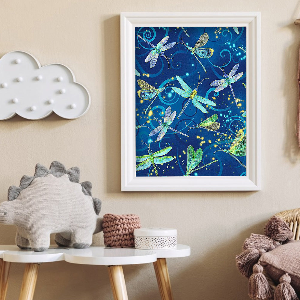 Dragonfly - Full Round Drill Diamond Painting 30*40CM