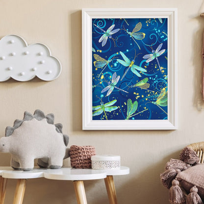 Dragonfly - Full Round Drill Diamond Painting 30*40CM