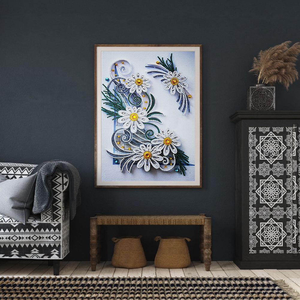 Flowers - Special Shaped Drill Diamond Paiting 30*40CM