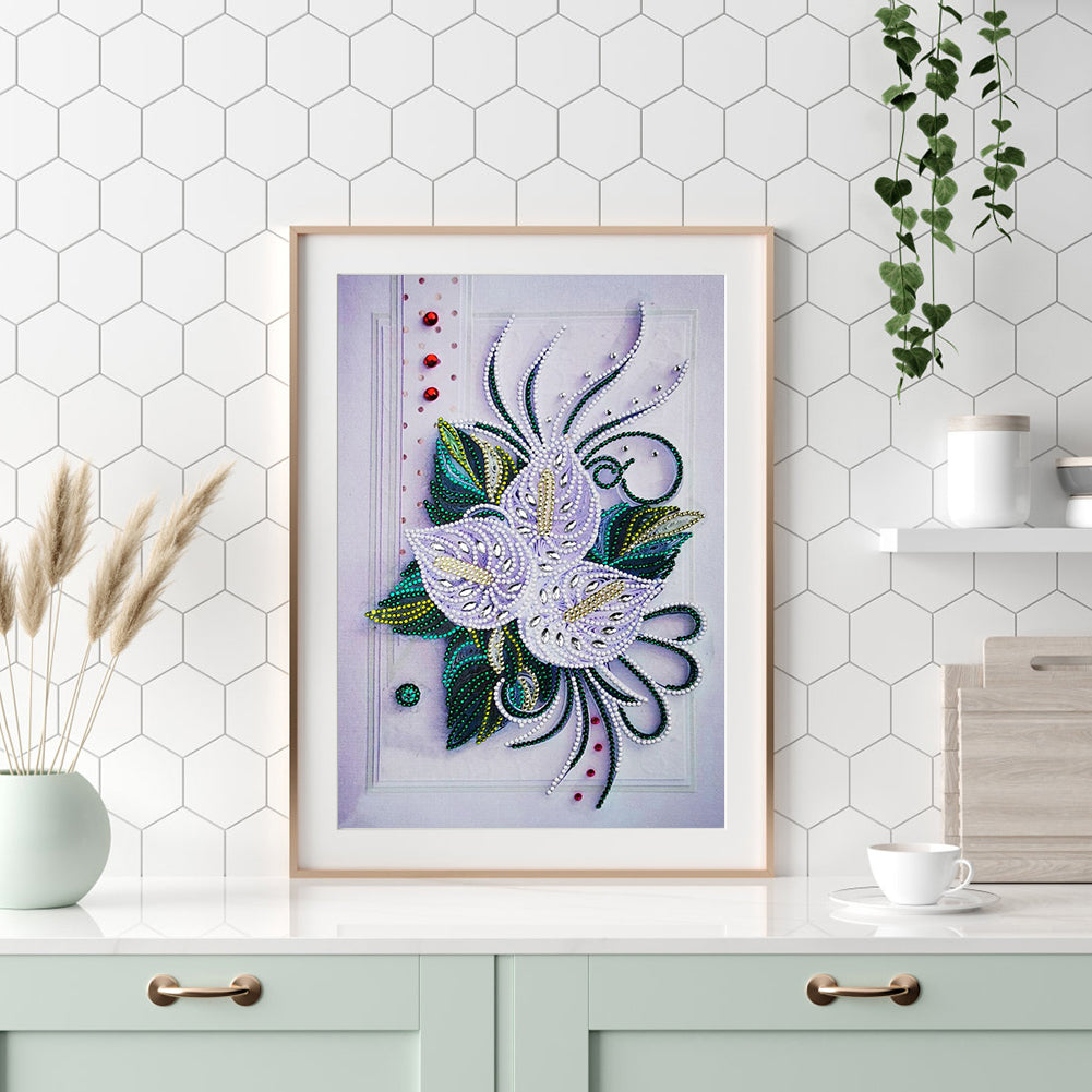 Flowers - Special Shaped Drill Diamond Paiting 30*40CM