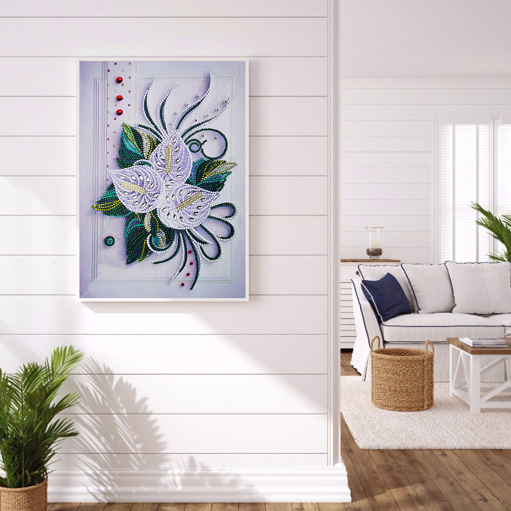 Flowers - Special Shaped Drill Diamond Paiting 30*40CM