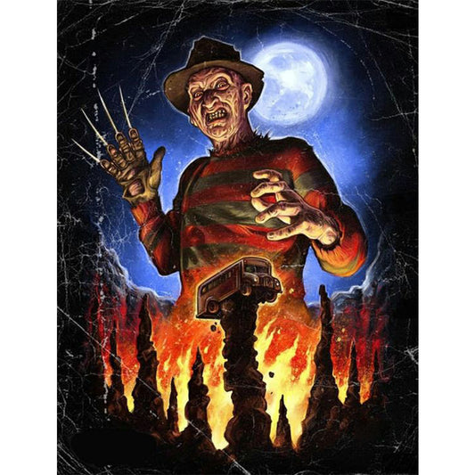 Horror Movie - Full Round Drill Diamond Painting 30*40CM