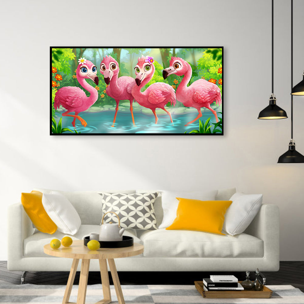 Flamingo - Full Round Drill Diamond Painting 60*30CM