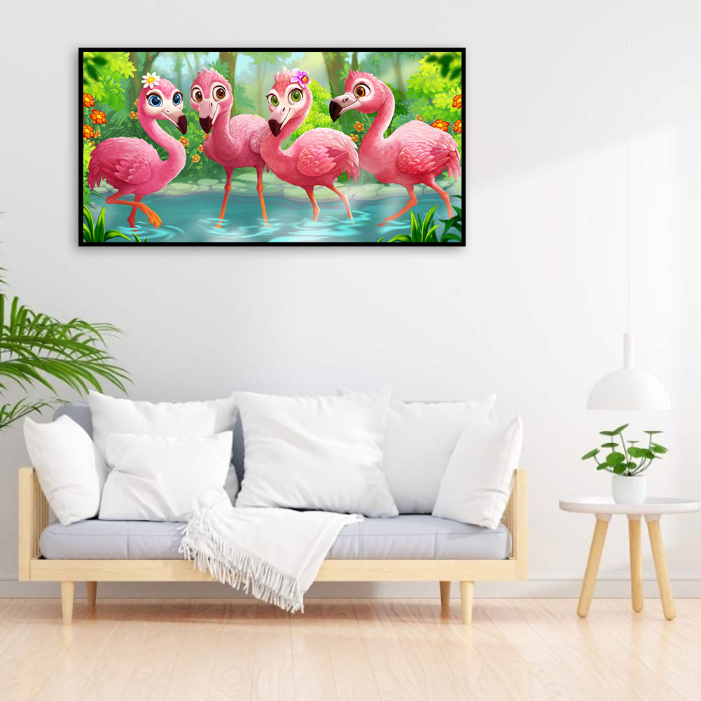 Flamingo - Full Round Drill Diamond Painting 60*30CM