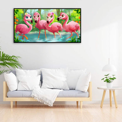 Flamingo - Full Round Drill Diamond Painting 60*30CM