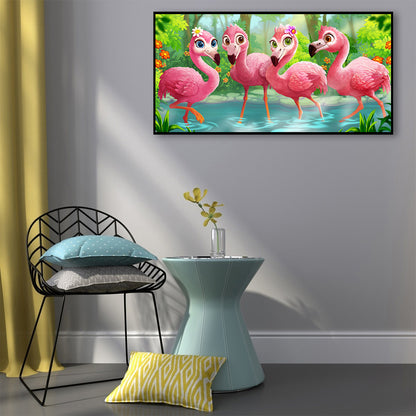 Flamingo - Full Round Drill Diamond Painting 60*30CM