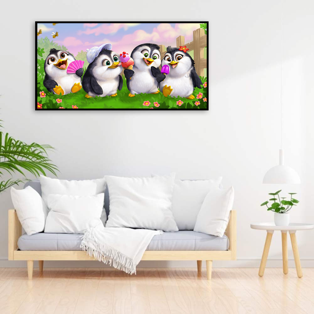 Penguin - Full Round Drill Diamond Painting 60*30CM