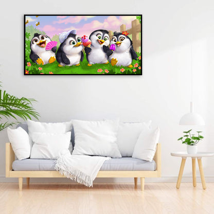 Penguin - Full Round Drill Diamond Painting 60*30CM