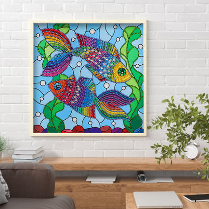 Fish - Special Shaped Drill Diamond Paiting 30*30CM