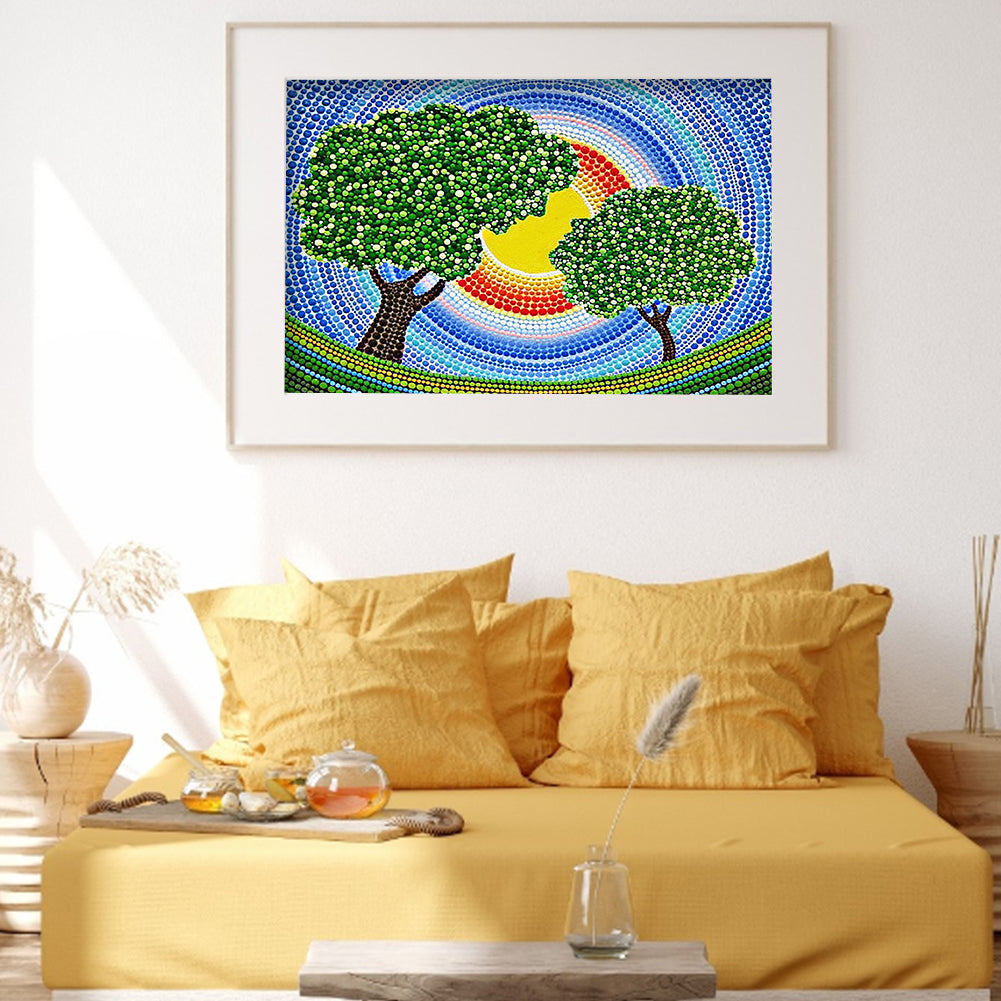 Tree - Special Shaped Drill Diamond Paiting 40*30CM