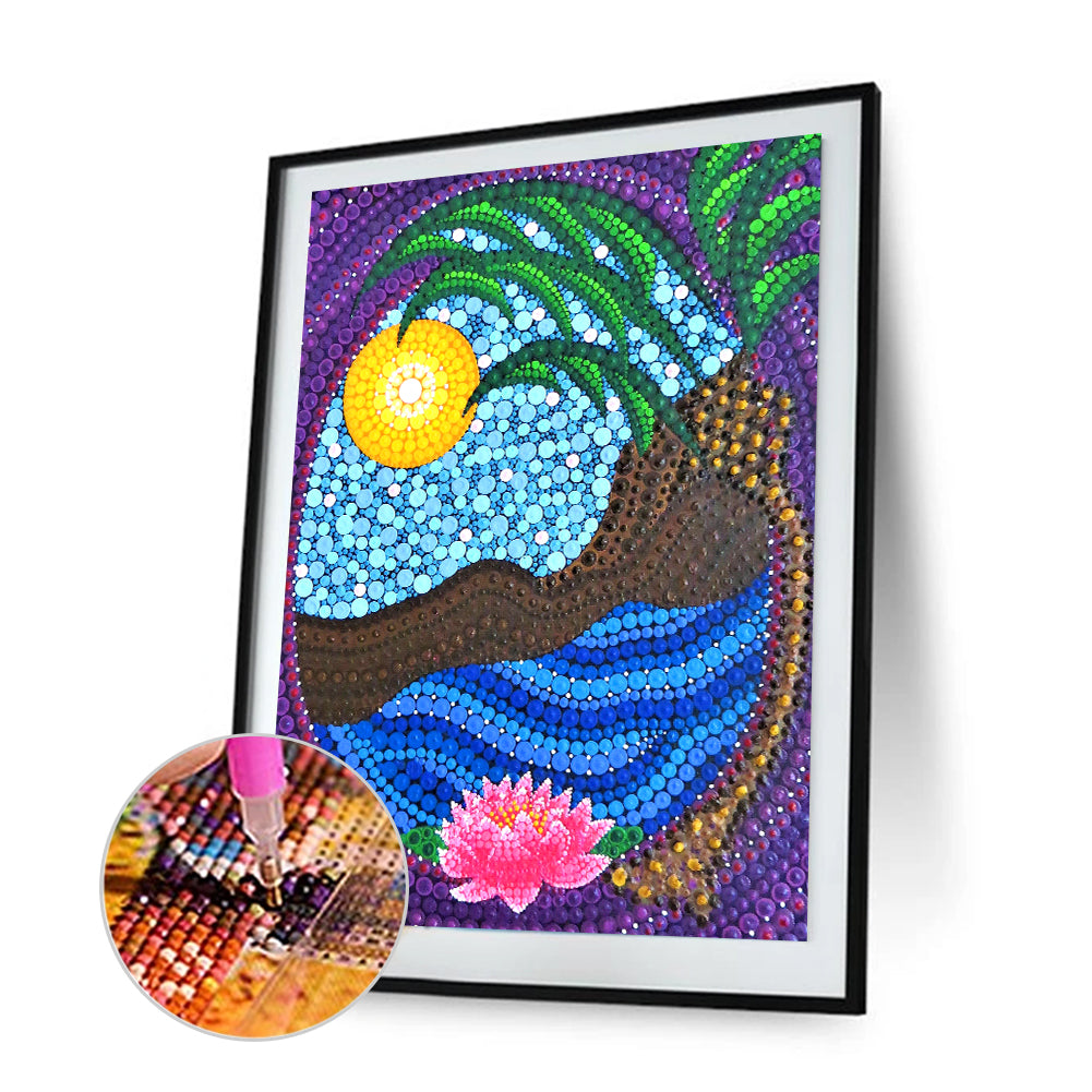 Coconut Tree - Special Shaped Drill Diamond Paiting 30*40CM
