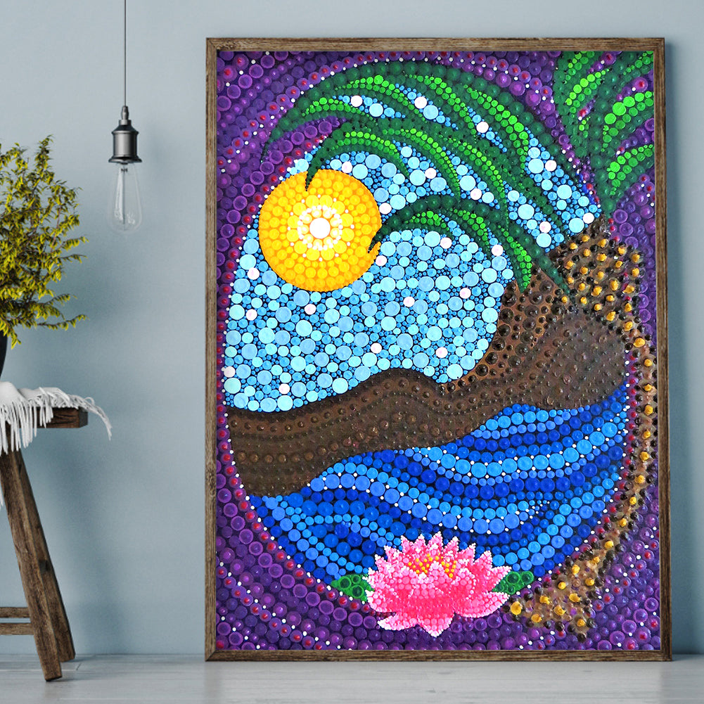 Coconut Tree - Special Shaped Drill Diamond Paiting 30*40CM