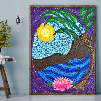 Coconut Tree - Special Shaped Drill Diamond Paiting 30*40CM