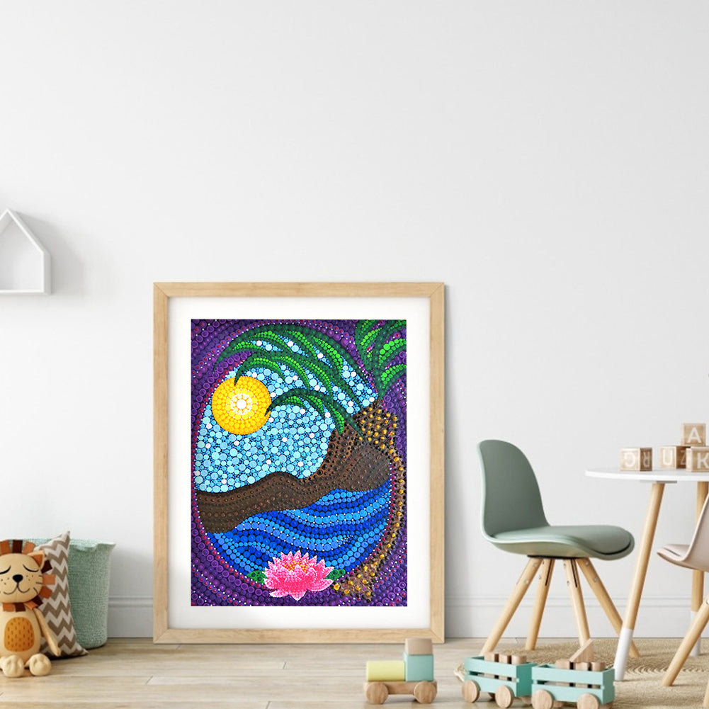 Coconut Tree - Special Shaped Drill Diamond Paiting 30*40CM