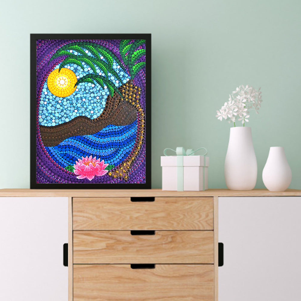 Coconut Tree - Special Shaped Drill Diamond Paiting 30*40CM