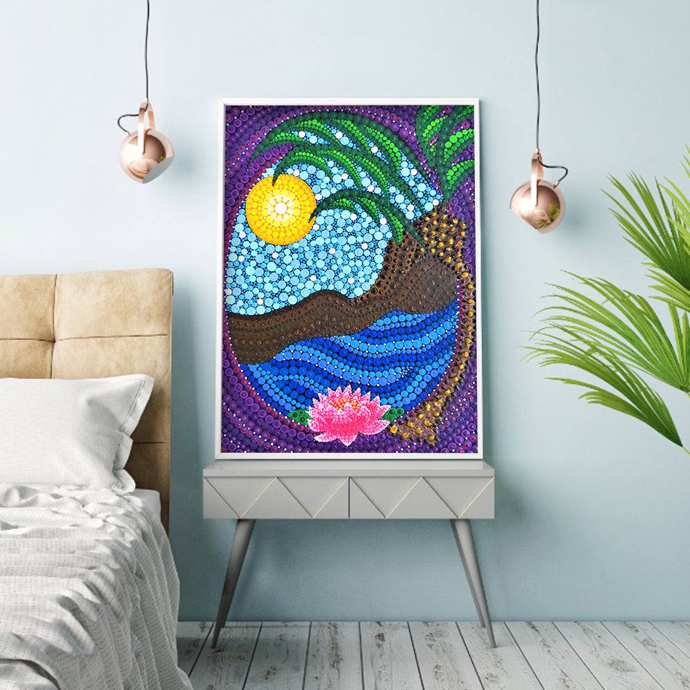 Coconut Tree - Special Shaped Drill Diamond Paiting 30*40CM