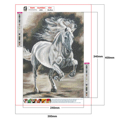 Running Horse - Full Round Drill Diamond Painting 30*40CM